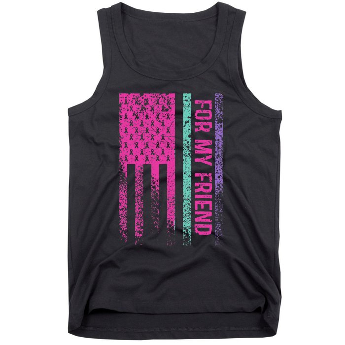 For My Friend Thyroid Cancer Awareness Tank Top