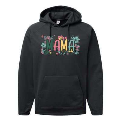 Floral Mama Performance Fleece Hoodie