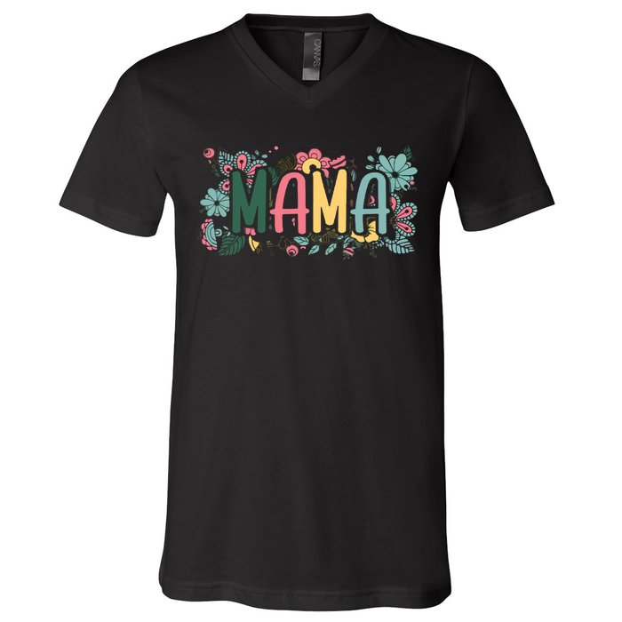 Floral Mama V-Neck T-Shirt