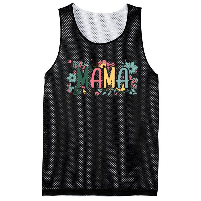 Floral Mama Mesh Reversible Basketball Jersey Tank