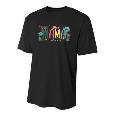 Floral Mama Youth Performance Sprint T-Shirt