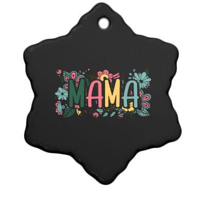 Floral Mama Ceramic Star Ornament