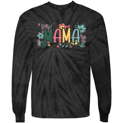 Floral Mama Tie-Dye Long Sleeve Shirt