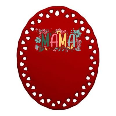 Floral Mama Ceramic Oval Ornament