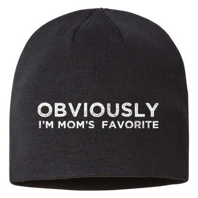 funny moms favorite, Obviously i'm mom's favorite Sustainable Beanie