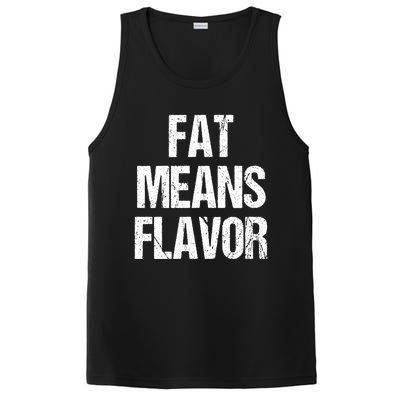 Fat Means Flavor Bbq Grill Barbecue Gift PosiCharge Competitor Tank