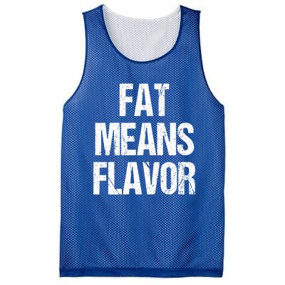 Fat Means Flavor Bbq Grill Barbecue Gift Mesh Reversible Basketball Jersey Tank