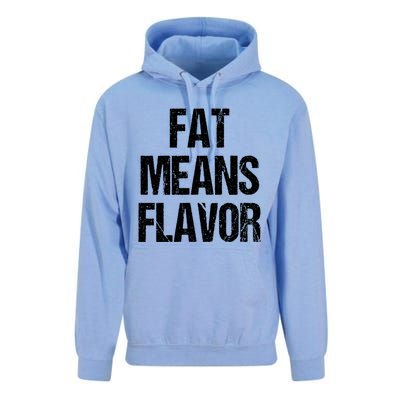 Fat Means Flavor Bbq Grill Barbecue Gift Unisex Surf Hoodie