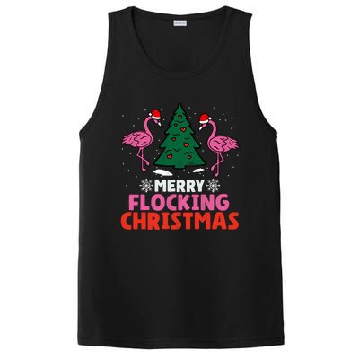 Flamingo Merry Flocking Christmas Funny Xmas Cute Gift PosiCharge Competitor Tank