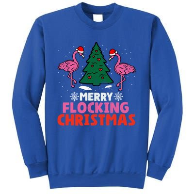 Flamingo Merry Flocking Christmas Funny Xmas Cute Gift Sweatshirt