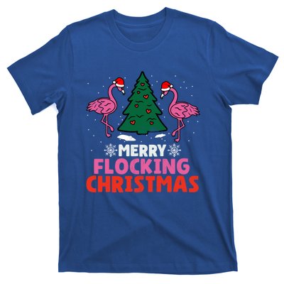 Flamingo Merry Flocking Christmas Funny Xmas Cute Gift T-Shirt