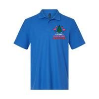 Flamingo Merry Flocking Christmas Funny Xmas Cute Gift Softstyle Adult Sport Polo