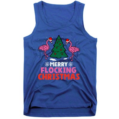 Flamingo Merry Flocking Christmas Funny Xmas Cute Gift Tank Top