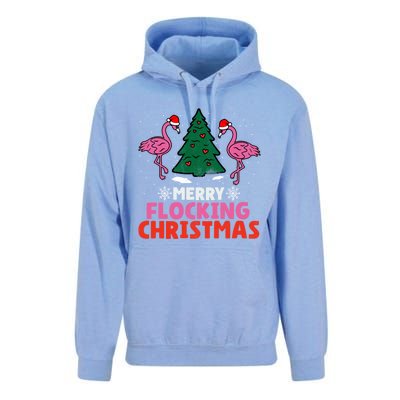 Flamingo Merry Flocking Christmas Funny Xmas Cute Gift Unisex Surf Hoodie