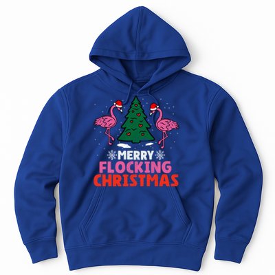 Flamingo Merry Flocking Christmas Funny Xmas Gift Hoodie