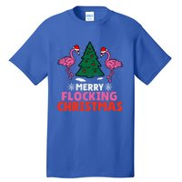 Flamingo Merry Flocking Christmas Funny Xmas Gift Tall T-Shirt