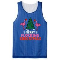 Flamingo Merry Flocking Christmas Funny Xmas Gift Mesh Reversible Basketball Jersey Tank