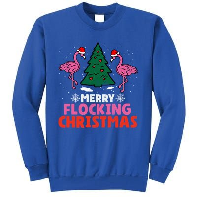 Flamingo Merry Flocking Christmas Funny Xmas Gift Tall Sweatshirt