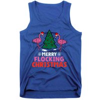 Flamingo Merry Flocking Christmas Funny Xmas Gift Tank Top