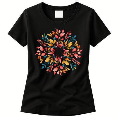 Floral Mandala Flower Cute Spring Gifts For Florists  Women Womens T-Shirt