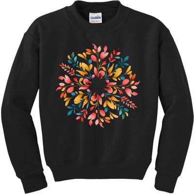 Floral Mandala Flower Cute Spring Gifts For Florists  Women Kids Sweatshirt