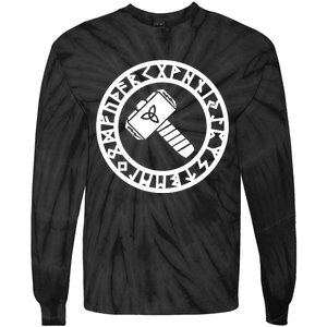 Futhark Mjolnir Tie-Dye Long Sleeve Shirt