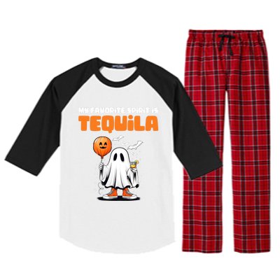 Funny My Favorite Spirit Is Tequila Spooky Halloween Ghost Gift Raglan Sleeve Pajama Set