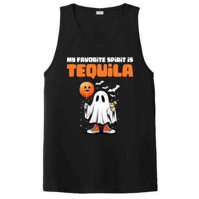 Funny My Favorite Spirit Is Tequila Spooky Halloween Ghost Gift PosiCharge Competitor Tank