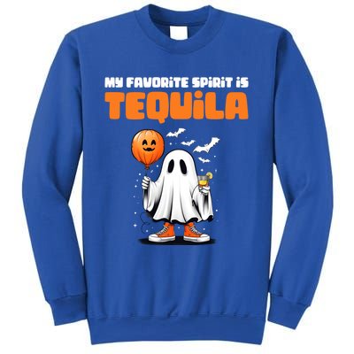 Funny My Favorite Spirit Is Tequila Spooky Halloween Ghost Gift Sweatshirt