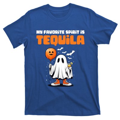 Funny My Favorite Spirit Is Tequila Spooky Halloween Ghost Gift T-Shirt