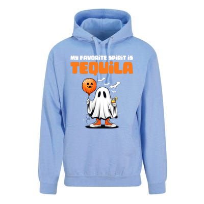 Funny My Favorite Spirit Is Tequila Spooky Halloween Ghost Gift Unisex Surf Hoodie