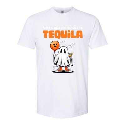 Funny My Favorite Spirit Is Tequila Spooky Halloween Ghost Gift Softstyle CVC T-Shirt