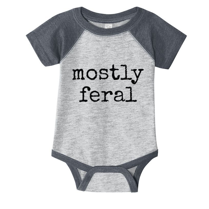 Funny Mostly Feral Party Animal Infant Baby Jersey Bodysuit