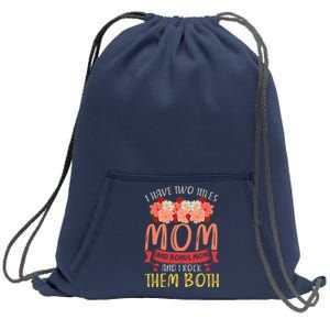 Floral Mama Family Mommy Mothers Day Funny Bonus Mom Sweatshirt Cinch Pack Bag