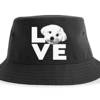 Funny Maltese For Dog Lover Groomer Owner Puppy Sustainable Bucket Hat