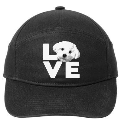 Funny Maltese For Dog Lover Groomer Owner Puppy 7-Panel Snapback Hat