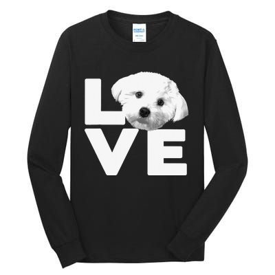 Funny Maltese For Dog Lover Groomer Owner Puppy Tall Long Sleeve T-Shirt