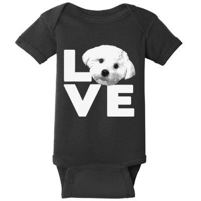 Funny Maltese For Dog Lover Groomer Owner Puppy Baby Bodysuit