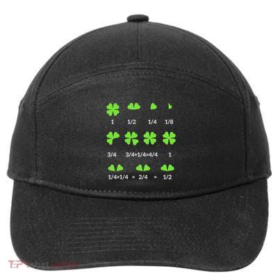 Funny Math Fraction Four Leaf Clover Teacher St Patricks Day 7-Panel Snapback Hat