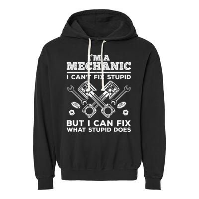 Funny Mechanic For Dad Car Auto Diesel Automobile Garage Garment-Dyed Fleece Hoodie