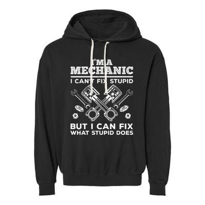 Funny Mechanic For Dad Car Auto Diesel Automobile Garage Garment-Dyed Fleece Hoodie