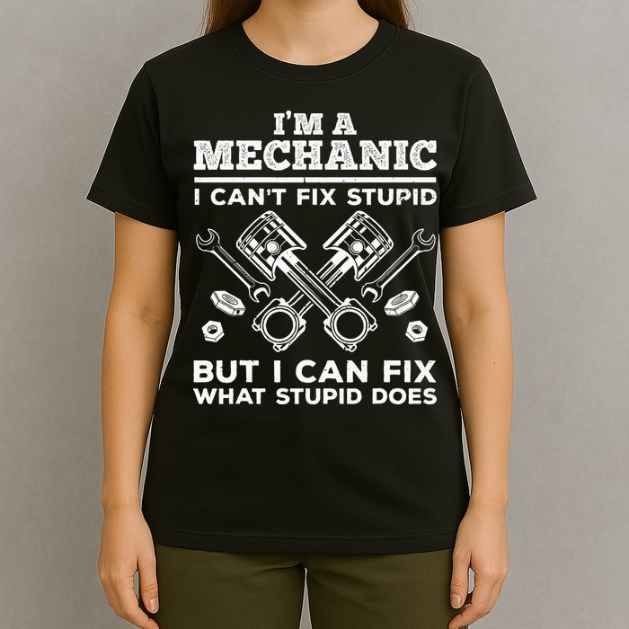 Funny Mechanic For Dad Car Auto Diesel Automobile Garage T-Shirt
