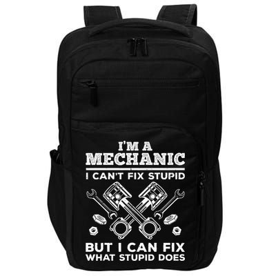 Funny Mechanic For Dad Car Auto Diesel Automobile Garage Impact Tech Backpack