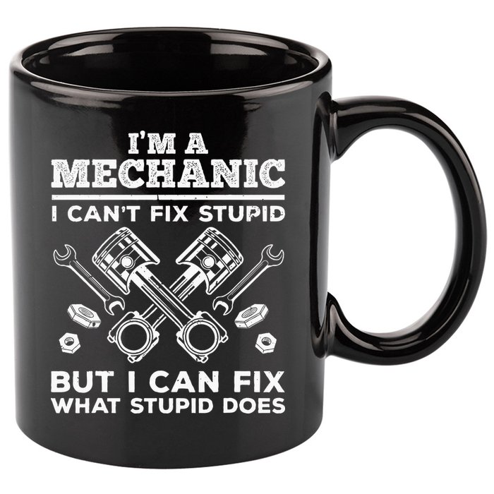 Funny Mechanic For Dad Car Auto Diesel Automobile Garage 11oz C Handle Ceramic Mug