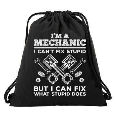 Funny Mechanic For Dad Car Auto Diesel Automobile Garage Drawstring Bag