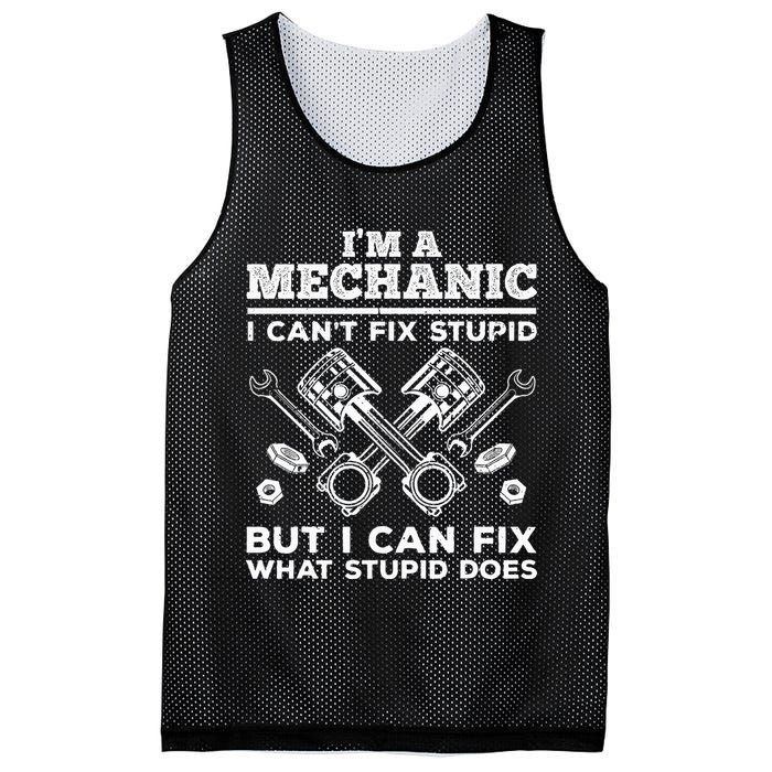 Funny Mechanic For Dad Car Auto Diesel Automobile Garage Mesh Reversible Basketball Jersey Tank