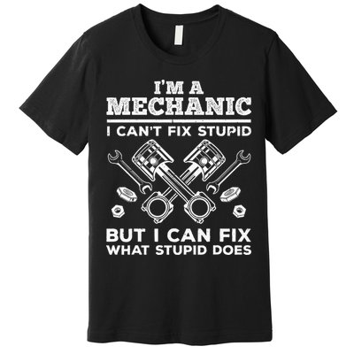 Funny Mechanic For Dad Car Auto Diesel Automobile Garage Premium T-Shirt