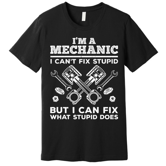 Funny Mechanic For Dad Car Auto Diesel Automobile Garage Premium T-Shirt