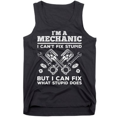 Funny Mechanic For Dad Car Auto Diesel Automobile Garage Tank Top