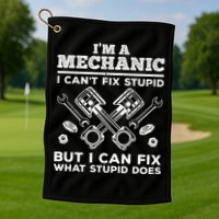 Funny Mechanic For Dad Car Auto Diesel Automobile Garage Golf Towel